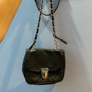 Glittery Black Crossbody Bag